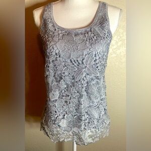 Express gray sparkly pretty tank top size small
